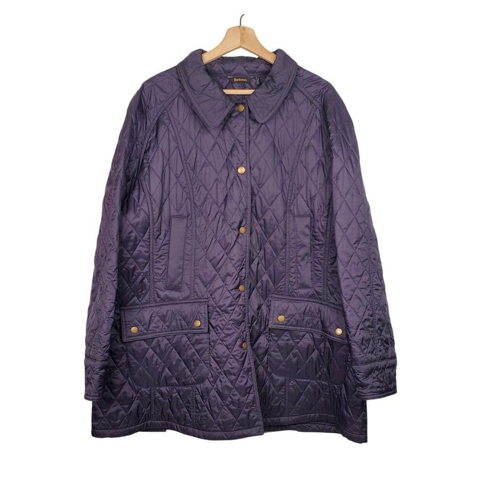 Barbour Summer Beadnell Quilted Jacket Classic Navy Relaxed Fit Size 1X Plus